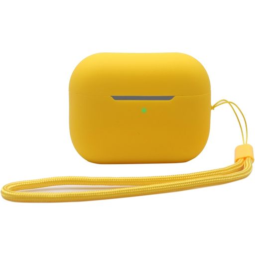 Mobigear Lanyard Coque Apple AirPods Pro 2 Coque en Silicone Souple - Jaune