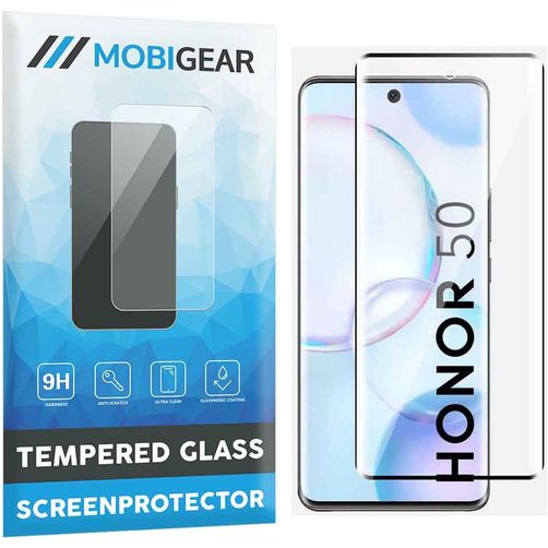 Mobigear Premium HONOR 50 Verre trempé Protection d'écran - Compatible Coque - Noir