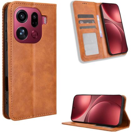 Mobigear Sensation OPPO Find X9 Pro Étui Portefeuille - Marron