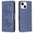 Mobigear Butterfly Housse iPhone 15 Etui Porte-Monnaie - Bleu