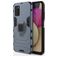 Mobigear Armor Ring Coque Samsung Galaxy A03s Coque arrière Rigide Anti-Chocs avec Anneau-Support - Bleu