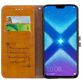 Mobigear Wallet Housse HONOR 8X Etui Porte-Monnaie - Cognac