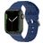 Mobigear Bumpy Bracelet Silicone Apple Watch Fermeture boucle ardillon - 42/41/40/38 mm - Dark Blue