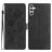Mobigear Flowers Housse Samsung Galaxy A17 Etui Porte-Monnaie - Noir
