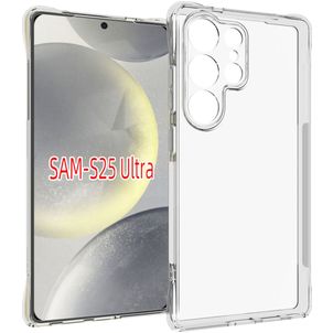 Mobigear Cushion Coque Transparente Samsung Galaxy S25 Ultra Coque arrière en TPU Souple - Transparent