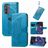 Mobigear Butterfly Housse Motorola Edge (2022) Etui Porte-Monnaie - Bleu