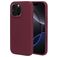 Mobiparts Coque iPhone 16 Pro Max Coque arrière en Silicone - Plum Red