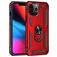 Mobigear Armor Ring Coque iPhone 13 Pro Max Coque arrière Rigide Anti-Chocs avec Anneau-Support - Rouge