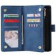 Mobigear Zipper Housse OnePlus 8 Pro Etui Porte-Monnaie - Bleu