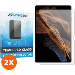 Mobigear Samsung Galaxy Tab S8 Ultra Verre trempé Protection d'écran - Compatible coque (Lot de 2)