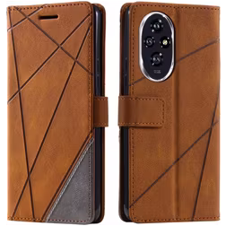 Mobigear Rhombus Housse HONOR 200 Etui Porte-Monnaie - Marron