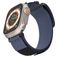 Mobigear Outdoor Bracelet Nylon pour Apple Watch Fermeture velcro - 42/41/40/38 mm - Bleu foncé