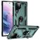 Mobigear Armor Ring Samsung Galaxy S22 Ultra Plastique rigide Coque arrière Antichoc avec bague de maintien - Vert