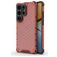 Mobigear Honeycomb Coque Samsung Galaxy S26 Ultra Coque arrière Rigide Anti-Chocs - Rouge