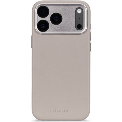 Decoded iPhone 17 Pro Max Cuir véritable Coque arrière Antichoc - Solid Clay