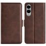 Mobigear Slim Magnet Housse Samsung Galaxy S25 Edge Etui Porte-Monnaie - Marron