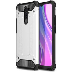Mobigear Outdoor Coque Xiaomi Redmi 9 Coque arrière Rigide Anti-Chocs - Argent