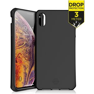 ITSkins SpectrumSolid Coque iPhone XS Max Coque arrière en TPU Souple Anti-Chocs - Plain Black