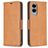 Mobigear Excellent Samsung Galaxy S25 Edge Étui Portefeuille - Cognac