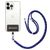 Mobigear Lanyard - Cordon de téléphone universel ajustable - Blanc / Rouge / Bleu Marin