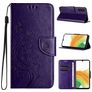 Mobigear Flowers Housse Samsung Galaxy A55 Etui Porte-Monnaie - Violet