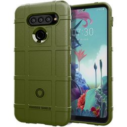 Mobigear Rugged Shield Coque LG K51s Coque arrière en TPU Souple Anti-Chocs - Vert
