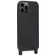 Mobigear Lanyard iPhone 14 Pro Coque avec cordon en Silicone - Noir