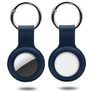Mobigear Keychain Coque Apple AirTag Porte-clés en Silicone Souple - Dark Blue