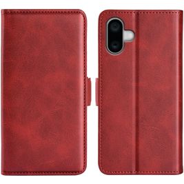 Mobigear Slim Magnet Housse iPhone 16 Etui Porte-Monnaie - Rouge