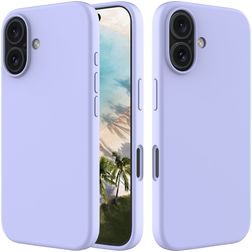 Mobigear Rubber Touch Coque iPhone 16 Coque arrière en Silicone - Violet