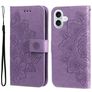Mobigear Flowers Housse iPhone 17 Etui Porte-Monnaie - Violet