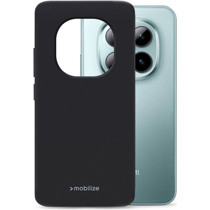 Mobilize Rubber Gelly Coque Xiaomi Redmi Note 15 Pro Plus 5G Coque arrière en TPU Souple - Noir