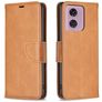 Mobigear Excellent Housse Motorola Moto G24 Etui Porte-Monnaie - Cognac
