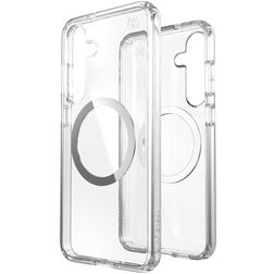 Speck Presidio2 Clear Transparent Samsung Galaxy S25 Plus MagSafe Plastique rigide Coque arrière Antichoc - Transparent