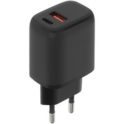 Mobiparts - Double USB / USB-C Chargeur Power Delivery 20W - Noir