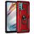 Mobigear Armor Ring Coque Motorola Moto G60 Coque arrière Rigide Anti-Chocs avec Anneau-Support - Rouge