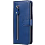 Mobigear Zipper Housse Xiaomi Redmi Note 9 Etui Porte-Monnaie - Bleu
