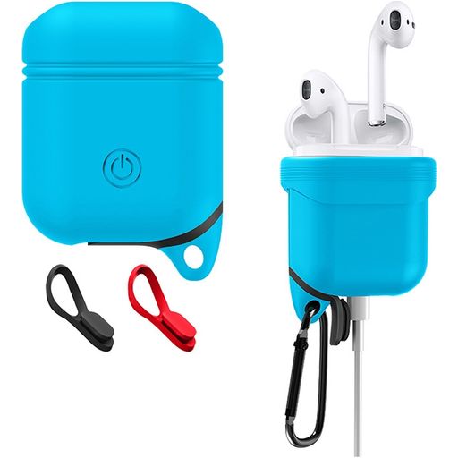 Mobigear Coque Apple AirPods 2 Coque en Silicone Souple - Bleu