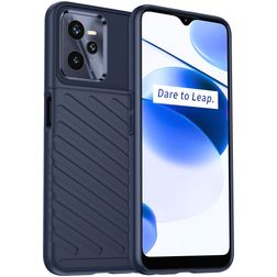 Mobigear Groove Coque Realme C35 Coque arrière en TPU Souple - Bleu