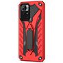 Mobigear Armor Stand Coque Xiaomi Redmi Note 11T Coque arrière Rigide Anti-Chocs avec Support Amovible - Rouge