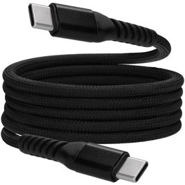 Mobiparts Magnetic Braided - Câble USB-C vers USB-C 1 mètre - Black