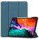 Mobigear Tri-Fold Gel Coque iPad Pro 12.9 Pouces (2022) Etui en TPU,Similicuir + Porte-crayon - Vert