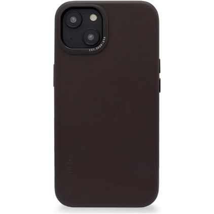 Decoded Coque iPhone 14 Plus MagSafe Coque arrière en Cuir Véritable Anti-Chocs - Chocolate Brown
