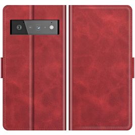 Mobigear Slim Magnet Housse Google Pixel 6 Pro Etui Porte-Monnaie - Rouge