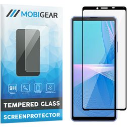 Mobigear Premium Sony Xperia 10 III Verre trempé Protection d'écran - Compatible Coque - Noir