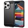 Mobigear Brushed Slim Coque iPhone 15 Pro Coque arrière en TPU Souple - Noir