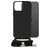 Mobilize Lanyard Gelly iPhone 15 Pro Max TPU souple Coque avec cordon - Noir
