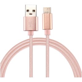 Mobigear Nylon - Câble USB-A vers USB-C 1 mètre - Rose doré Mobigear Nylon - Câble USB-A vers USB-C 1 mètre - Rose doré