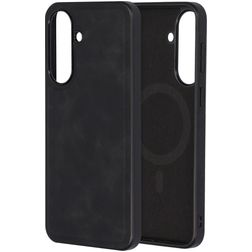 Mobiparts Classic Coque Samsung Galaxy A37 MagSafe Coque arrière en TPU,Similicuir - Graphite Black
