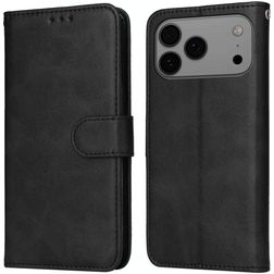 Mobigear Wallet Housse iPhone 17 Pro Max Etui Porte-Monnaie - Noir
